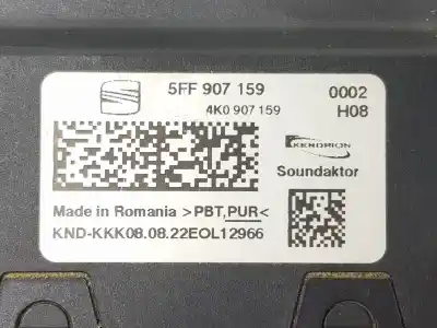 Second-hand car spare part electronic module for cupra leon 1.4 tsi híbrido oem iam references 5ff907159  5ff907159