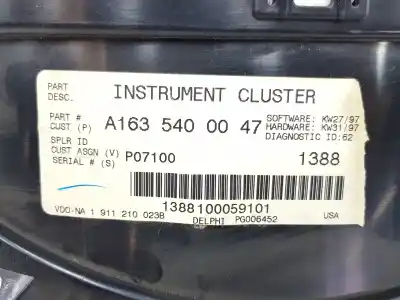Автозапчасти б/у приборная доска за clase c clase m 3.2 v6 18v ссылки oem iam a1635400047  a1635400047