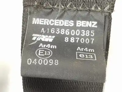 Peça sobressalente para automóvel em segunda mão cinto de segurança traseiro esquerdo por clase c clase m 3.2 v6 18v referências oem iam a1638600385  a1638600385