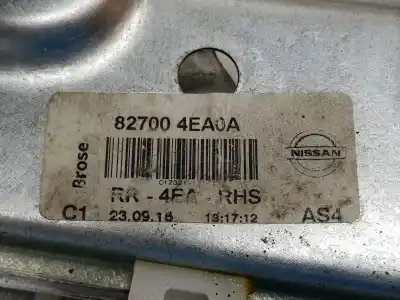 Автозапчастина б/у регулятор скла заднього правого для nissan qashqai ii suv (j11, j11_) 1.5 dci посилання на oem iam 827004ea0a  827004ea0a