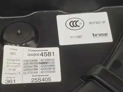 Автозапчасти б/у регулятор стекла переднего правого за mercedes-benz clase e lim. (w213) 2.0 cdi cat ссылки oem iam a2137205205  a2137205205