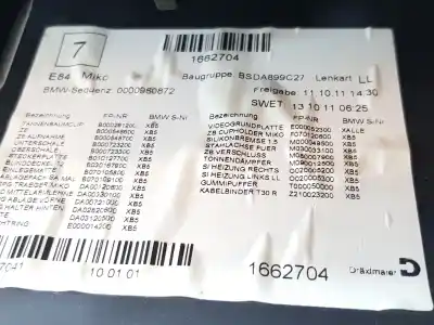 Pezzo di ricambio per auto di seconda mano bracciolo centrale per bmw x1 (e84) sdrive 18d riferimenti oem iam 1662704  2993631