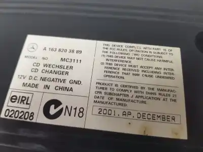 Автозапчасти б/у электронный модуль за mercedesbenz clase ml bm 163 400 cdi 163.128 ссылки oem iam a1638203889  a1638203889