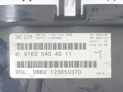Second-hand car spare part dashboard for clase c clase m 4.0 cdi 32v oem iam references a1635404011  a1635404011