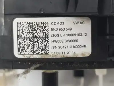 Автозапчасти б/у кольцо подушки безопасности за volkswagen caddy ka/kb (2c) 1.6 tdi ссылки oem iam 5k0953549  5k0953549