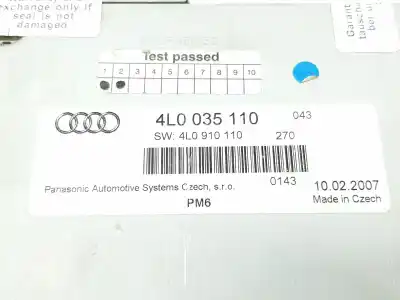 Автозапчастина б/у аудіо система / радіо cd для audi q7 (4l) 3.0 v6 24v tdi посилання на oem iam 4l0035110  4l0035110