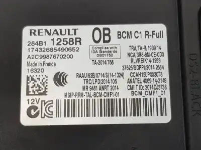 Second-hand car spare part electronic module for renault talisman (lp_) 1.6 dci 130 oem iam references 284b11258r  284b11258r