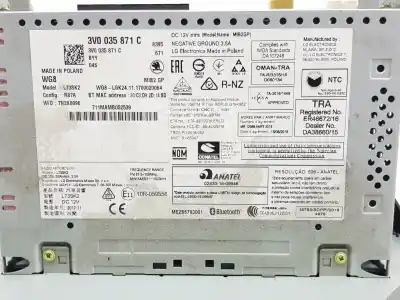 Автозапчастина б/у багатофункційний дисплей для skoda superb 2.0 tdi посилання на oem iam 3v0035871c  3v0035871c