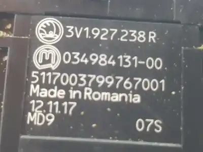Second-hand car spare part switch for skoda superb 2.0 tdi oem iam references 3v1927238r  3v1927238r