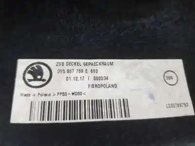 Second-hand car spare part parcel shelf for skoda superb 2.0 tdi oem iam references 3v5867769e  3v5867769e