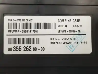 Second-hand car spare part dashboard for citroen c5 aircross (a_) 1.2 puretech 130 (arhnsj) oem iam references 9835526280  9835526280