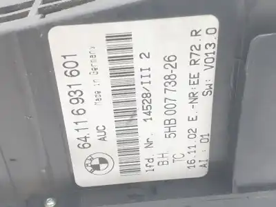 Second-hand car spare part climate control for bmw 3 compact (e46) 316 ti oem iam references 64116931601  6931601