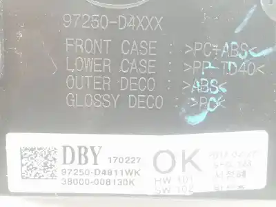 Second-hand car spare part climate control for kia optima (jf) 1.7 crdi oem iam references 97250d4811wk  97250d4811wk