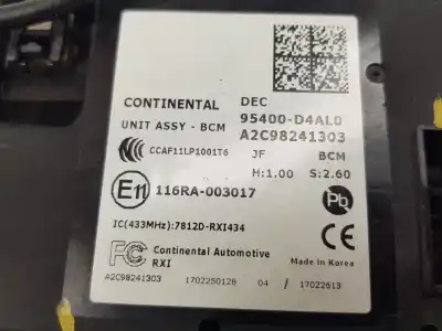 Second-hand car spare part electronic module for kia optima (jf) 1.7 crdi oem iam references 95400d4al0  95400d4al0