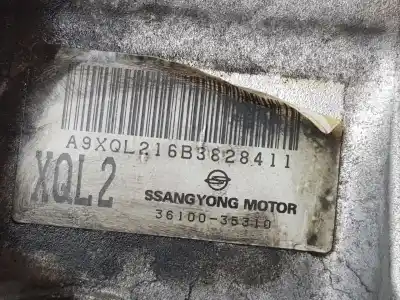 Автозапчастина б/у коробка передач для ssangyong xlv 1.6 turbodiesel посилання на oem iam 3610035310  3102035101