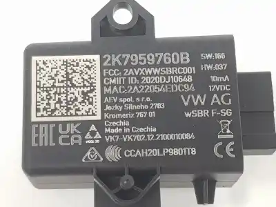 Second-hand car spare part electronic module for volkswagen caddy 1.5 tsi oem iam references 2k7959760b  2k7959760b
