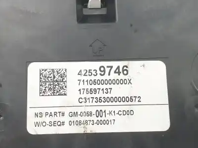 Автозапчастина б/у панель інструментів для opel mokka 1.4 16v turbo (bivalent. gasolina / lpg) посилання на oem iam 42539746  42539746