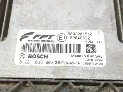 Second-hand car spare part ecu engine control for iveco daily furgón 2.3 diesel oem iam references 5802201510  5802201510
