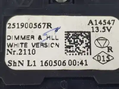 Recambio de automóvil de segunda mano de mando luces para renault clio iv 1.2 16v cat (bivalent. gasolina / gpl) (d4f) 72 cv / 53 kw referencias oem iam 251900567r  251900567r