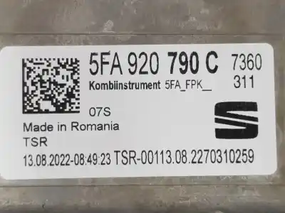 Автозапчастина б/у панель інструментів для cupra leon 2.0 tsi посилання на oem iam 5fa920790c  5fa920790c