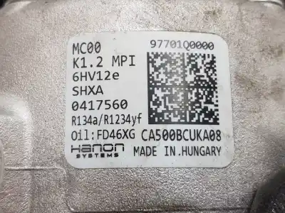 Peça sobressalente para automóvel em segunda mão compressor de ar condicionado a/a a/c por hyundai bayon (bc3) 1.2 mpi referências oem iam 97701q0000  97701q0000