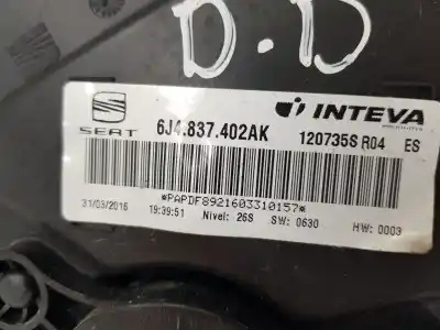 Автозапчастина б/у регулятор переднього правого скла для seat ibiza 1.0 tsi посилання на oem iam 6j4837402ak  6j4837462