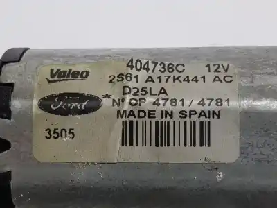 Second-hand car spare part rear windshield wiper motor for ford fiesta (cbk) 1.6 tdci cat oem iam references 2s61a17k441ac  1422314