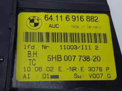 Second-hand car spare part climate control for bmw 3 (e46) 316 i oem iam references 64116916882  6956319