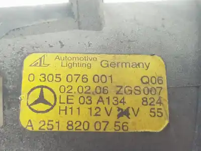 Автозапчасти б/у левая противотуманная фара за mercedesbenz clase ml bm 164 320 350 cdi 164.122 ссылки oem iam a2518200756  a2518200756