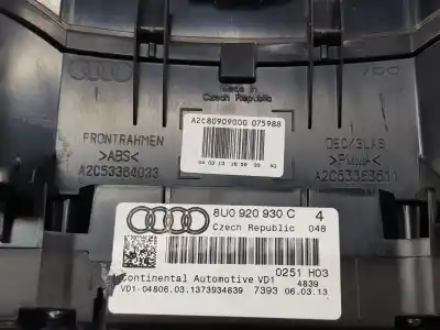 Second-hand car spare part dashboard for audi q3 (8ub, 8ug) 2.0 tdi oem iam references 8u0920930c  8u0920930c