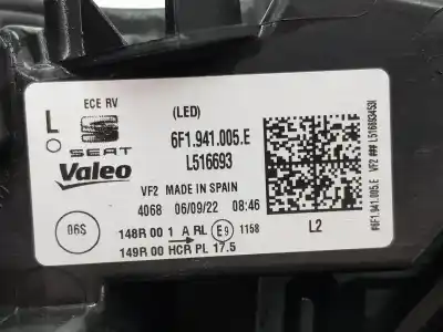 Peça sobressalente para automóvel em segunda mão farol / farolim esquerdo por seat ibiza 1.0 tsi referências oem iam 6f1941005e  6f1941005e
