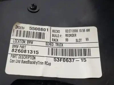 Pezzo di ricambio per auto di seconda mano bracciolo centrale per bmw x5 (e53) 3.0 d riferimenti oem iam 8402933  51168402933