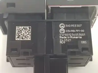 Peça sobressalente para automóvel em segunda mão interruptor 4 piscas - emergência por skoda superb combi (3v5) 2.0 tdi referências oem iam 3v0953507  3v0953507