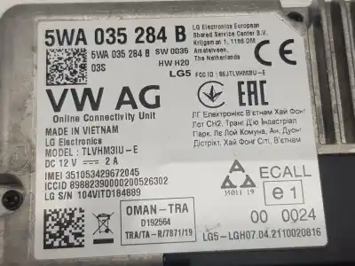 Peça sobressalente para automóvel em segunda mão módulo eletrônico por skoda superb combi (3v5) sportline 4x4 referências oem iam 5wa035284b  5wa035284e