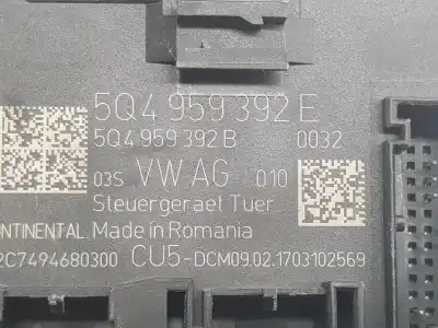 Second-hand car spare part electronic module for seat leon (5f1) 1.2 tsi oem iam references 5q4959392e  5q4959392e