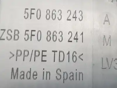 Pezzo di ricambio per auto di seconda mano bracciolo centrale per seat leon (5f1) 1.2 tsi riferimenti oem iam 5f0863243a  5f0863243a