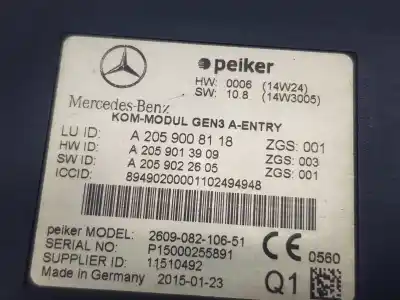 Автозапчастина б/у електронний модуль для clase c clase c familiar 1.6 cdi посилання на oem iam a2059008118  a2059008118