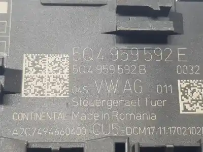 Second-hand car spare part electronic module for skoda superb (3v3) 2.0 tdi oem iam references 5q4959592e  5q4959592e