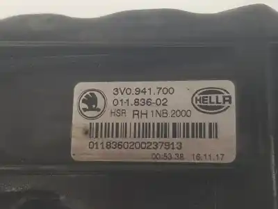 Автозапчасти б/у правая противотуманная фара за skoda superb (3v3) 2.0 tdi ссылки oem iam 3v0941700  3v0941700