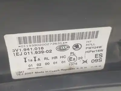 Автозапчастина б/у права фа для skoda superb (3v3) 2.0 tdi посилання на oem iam 3v1941016  3v1941016