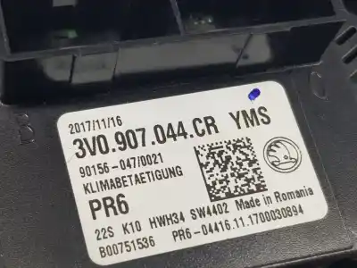 Second-hand car spare part climate control for skoda superb (3v3) 2.0 tdi oem iam references 3v0907044cr  3v0907044cr