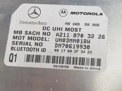 Автозапчасти б/у электронный модуль за clase c clase m 3.0 cdi ссылки oem iam a2118703226  a2118703226