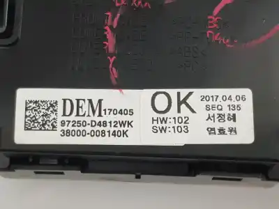 Peça sobressalente para automóvel em segunda mão comando de sofagem (chauffage / ar condicionado) por kia optima (jf) 1.7 crdi referências oem iam 97250d4812wk  97250d4812wk