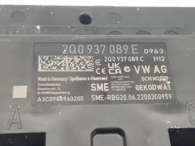 Second-hand car spare part electronic module for seat ibiza 1.0 tsi oem iam references 2q0937089e  2q0937089e