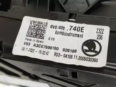 Автозапчастина б/у панель інструментів для skoda fabia combi black edition посилання на oem iam 6v0920740e  6v0920740e