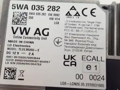 Second-hand car spare part electronic module for seat ibiza (kj1) reference oem iam references 5wa035282  5wa035282