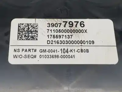 Second-hand car spare part dashboard for opel astra j gtc 1.6 cdti (08) oem iam references 39077976  39077976