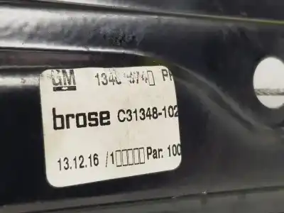 Second-hand car spare part passenger side right window regulator for opel astra j gtc 1.6 cdti (08) oem iam references 13406674  13406674