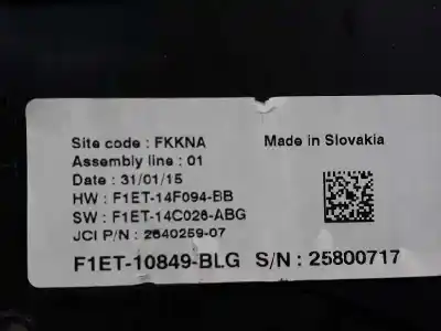 Peça sobressalente para automóvel em segunda mão quadrante por ford focus iii 1.6 tdci referências oem iam f1et14f094bb  f1et14f094bb