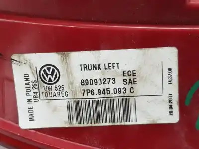 Автозапчастина б/у внутрішній лівий задній ліхар для volkswagen touareg (7p5) 3.0 v6 tdi dpf посилання на oem iam 7p6945093c  7p6945093c